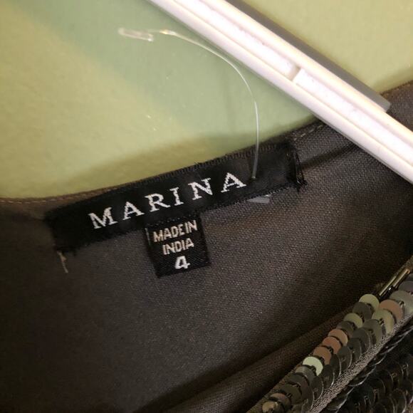 NWT Marina Dresses Modcloth Dreamy Gleaming Gatsby Dress Size 4 Gray Silver - Picture 6 of 9